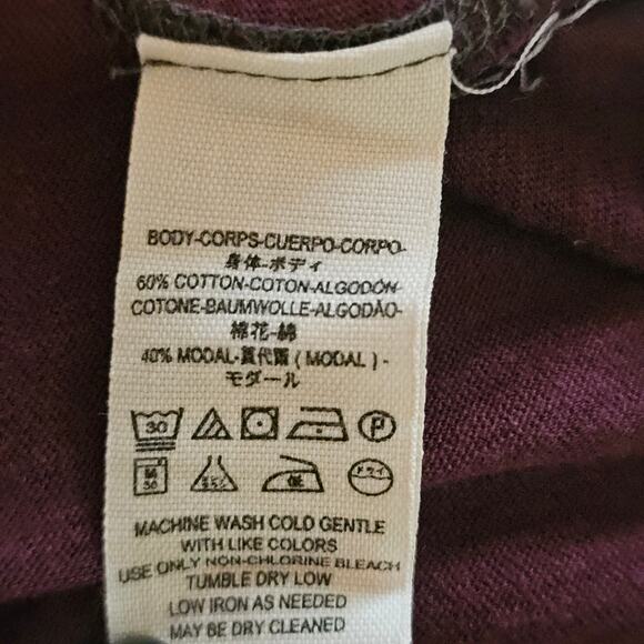 Free People We the Free Midnight Color Block Oversize Boho Tee Women's M + 3580 - Picture 5 of 8